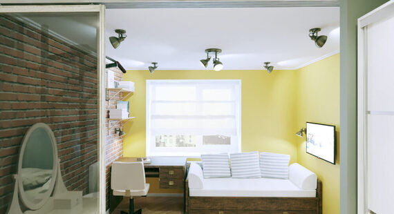 Детская: готовый дизайн проект в стиле "Лофт". Площадь 16.9 м² - фото №4