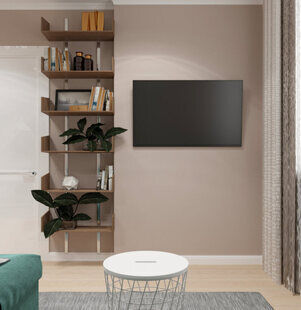 Фото № 3: Дизайн-проект зала 17.0  м² стиль Современная классика для ЖК Новый город