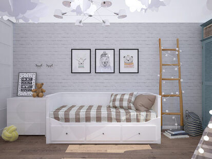 Фото № 1: Дизайн-проект детской 19.8  м² Скандинавский стиль для ЖК Летняя резиденция