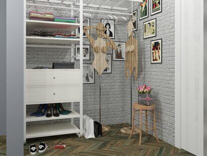 Фото № 2: Дизайн-проект прихожей 12.7  м² Скандинавский стиль для ЖК Летняя резиденция