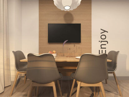 Фото № 2: Дизайн-проект кухни 10.9  м² стиль Модернизм для ЖК Урожайный