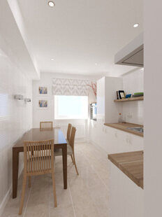 Фото № 1: Дизайн-проект кухни 10.9  м² Скандинавский стиль для ЖК Урожайный