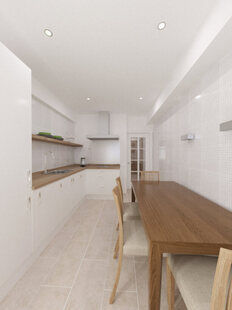 Фото № 2: Дизайн-проект кухни 10.9  м² Скандинавский стиль для ЖК Урожайный