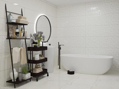 Фото № 1: Дизайн-проект совмещенного санузла 5.5  м² Скандинавский стиль для ЖК Урожайный