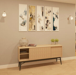 Фото № 1: Дизайн-проект прихожей 11.5  м² Скандинавский стиль для ЖК Урожайный