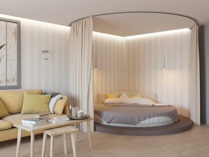 Фото № 2: Дизайн-проект зала 20.6  м² Скандинавский стиль для ЖК Урожайный