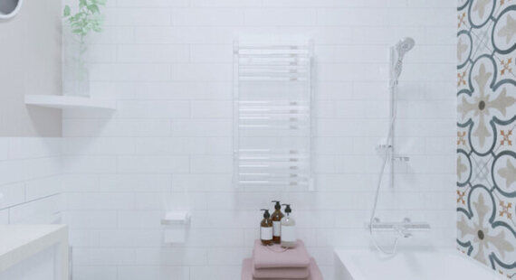 Туалет: готовый дизайн проект в стиле "Прованс". Площадь 2.0 м² - фото №1