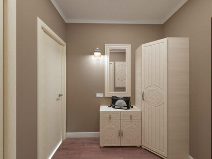 Фото № 1: Дизайн-проект прихожей 4.6  м² стиль Прованс для ЖК Времена года