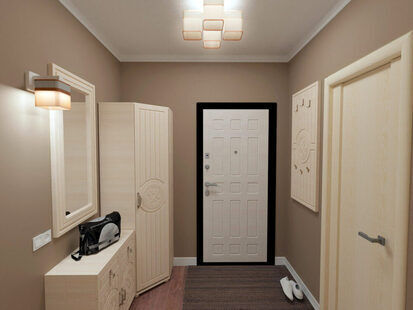 Фото № 2: Дизайн-проект прихожей 4.6  м² стиль Прованс для ЖК Времена года