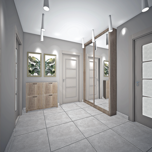 Фото № 1: Дизайн-проект прихожей 7.9  м² стиль Минимализм для ЖК Виктори Парк