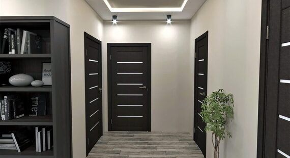 Прихожая: готовый дизайн проект в стиле "Современная классика". Площадь 9.7 м² - фото №2