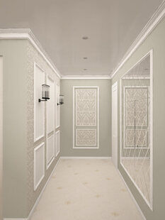 Фото № 2: Дизайн-проект прихожей 16.2  м² стиль Современная классика для ЖК Дом на Окском