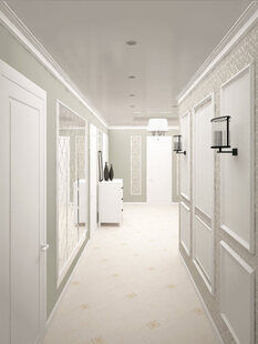 Фото № 3: Дизайн-проект прихожей 16.2  м² стиль Современная классика для ЖК Дом на Окском