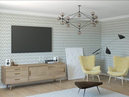 Фото № 1: Дизайн-проект двухкомнатной квартиры 58.0  м² стиль Скандинавский для ЖК Времена года