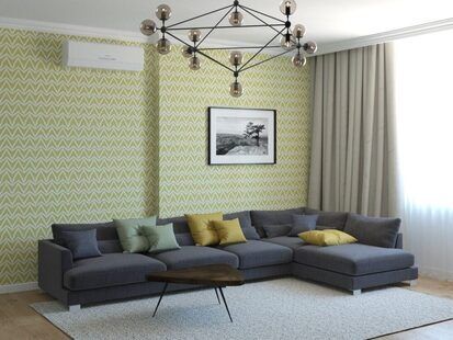 Фото № 4: Дизайн-проект двухкомнатной квартиры 58.0  м² стиль Скандинавский для ЖК Времена года