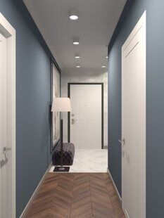 Фото № 1: Дизайн-проект прихожей 5.4  м² стиль Модернизм для ЖК Мещера