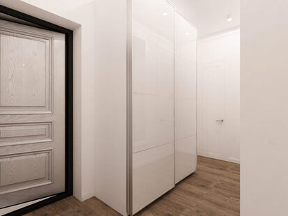 Фото № 2: Дизайн-проект прихожей 3.0  м² Скандинавский стиль для ЖК Петровский Квартал