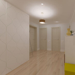 Фото № 2: Дизайн-проект прихожей 12.9  м² Скандинавский стиль для ЖК Авиатор