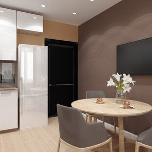 Фото № 3: Дизайн-проект кухни 10.1  м² стиль Модернизм для ЖК Фрегат 2