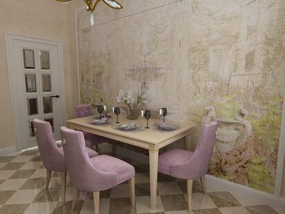 Фото № 3: Дизайн-проект кухни 12.0  м² стиль Классика для ЖК Родной город. Октябрьское поле