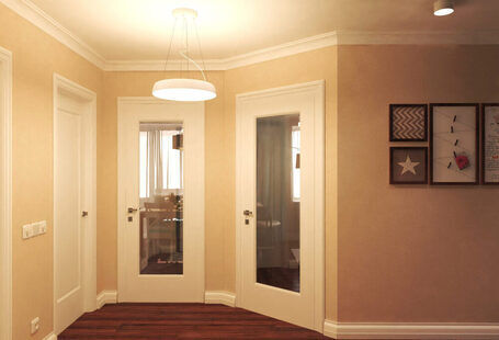 Фото № 2: Дизайн-проект прихожей 8.8  м² стиль Модернизм для ЖК Алые паруса