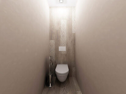 Фото № 1: Дизайн-проект туалета 1.6  м² стиль Прованс для ЖК Алые паруса