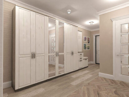 Фото № 2: Дизайн-проект прихожей 9.0  м² стиль Прованс для ЖК Алые паруса