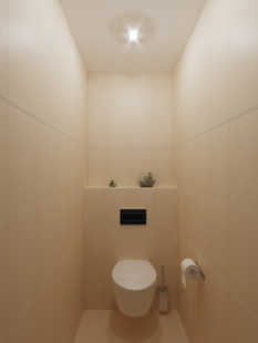 Фото № 1: Дизайн-проект туалета 1.6  м² стиль Контемпорари для ЖК Алые паруса