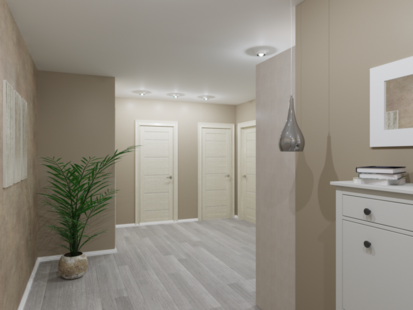 Фото № 3: Дизайн-проект прихожей 18.7  м² стиль Контемпорари для ЖК Алые паруса