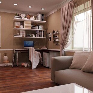 Фото № 2: Дизайн-проект зала 20.5  м² стиль Современная классика для ЖК Южный квартал