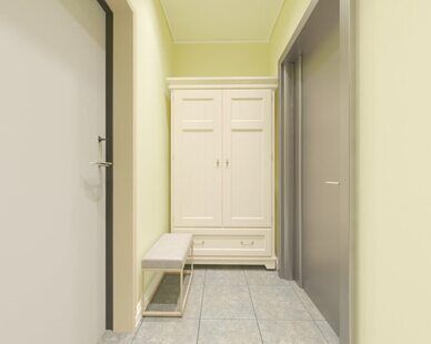 Фото № 1: Дизайн-проект прихожей 3.2  м² стиль Минимализм для ЖК Фрегат