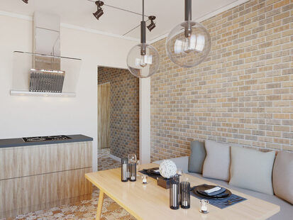 Фото № 1: Дизайн-проект кухни 10.1  м² стиль Лофт для ЖК Фрегат 2