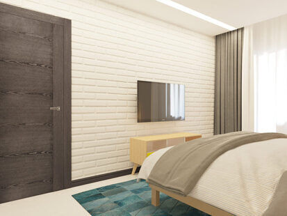 Фото № 2: Дизайн-проект спальни 16.0  м² стиль Поп-арт для ЖК Фрегат 2