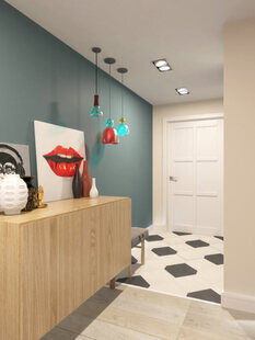 Фото № 1: Дизайн-проект прихожей 9.7  м² Скандинавский стиль для ЖК Смайлино