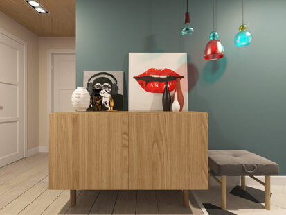 Фото № 3: Дизайн-проект прихожей 9.7  м² Скандинавский стиль для ЖК Смайлино