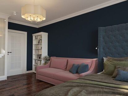 Фото № 3: Дизайн-проект зала 18.1  м² стиль Современная классика для ЖК Каскад