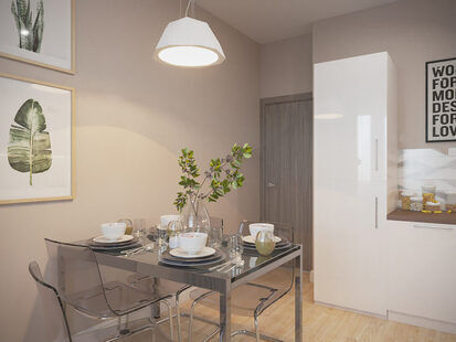 Фото № 2: Дизайн-проект кухни 11.0  м² стиль Скандинавский для ЖК На набережной