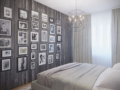 Фото № 2: Дизайн-проект спальни 15.0  м² стиль Скандинавский для ЖК PLAZA