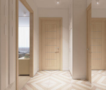 Фото № 1: Дизайн-проект прихожей 3.3  м² стиль Скандинавский для ЖК Новый город