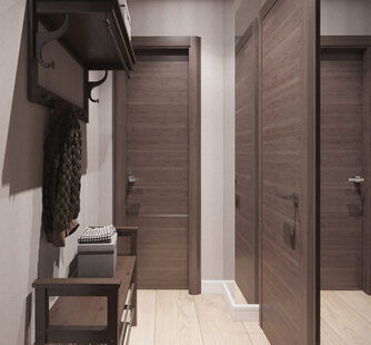 Фото № 1: Дизайн-проект прихожей 1.8  м² стиль Скандинавский для ЖК На набережной