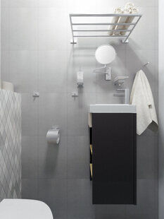 Фото № 2: Дизайн-проект туалета 1.7  м² стиль Контемпорари для ЖК Соседи 2