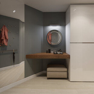 Фото № 1: Дизайн-проект прихожей 10.4  м² стиль Минимализм для ЖК PLAZA