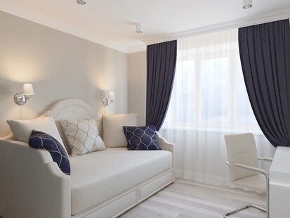 Фото № 1: Дизайн-проект детской 12.7  м² стиль Современная классика для ЖК Новый город