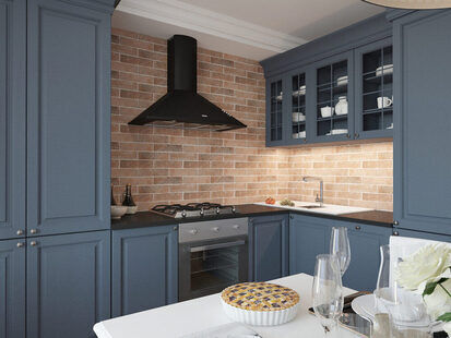 Фото № 1: Дизайн-проект кухни 10.0  м² стиль Современная классика для ЖК Новый город