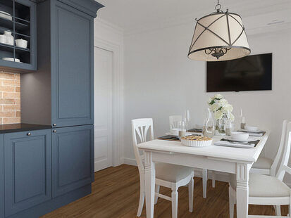 Фото № 2: Дизайн-проект кухни 10.0  м² стиль Современная классика для ЖК Новый город