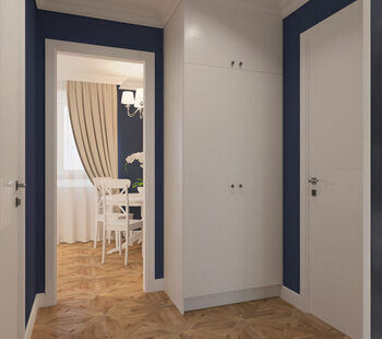 Фото № 1: Дизайн-проект прихожей 4.0  м² стиль Современная классика для ЖК Новый город