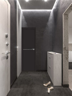 Фото № 2: Дизайн-проект прихожей 3.6  м² стиль Этнический для ЖК Петровский Квартал