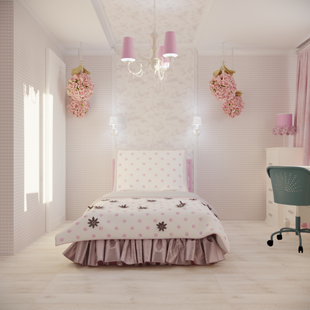 Фото № 1: Дизайн-проект детской 12.5  м² стиль Современная классика для ЖК Смайлино