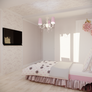 Фото № 3: Дизайн-проект детской 12.5  м² стиль Современная классика для ЖК Смайлино