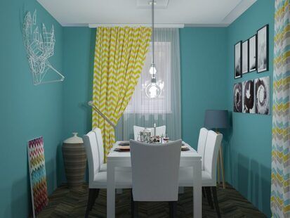 Фото № 2: Дизайн-проект трехкомнатной квартиры 68.0  м² Скандинавский стиль для ЖК Летняя резиденция